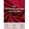 Lovasy Satin Robe for Women 3/4 Sleeve Silky Kimono Bathrobe S-XXL(Purplish Red)